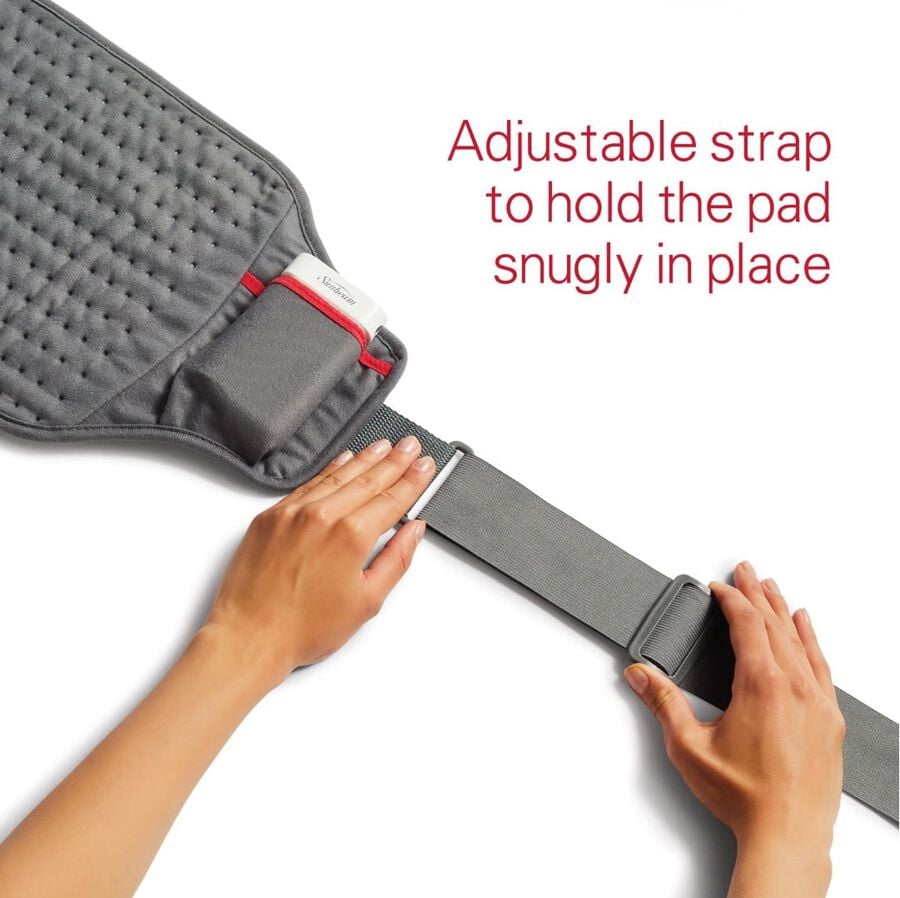 Sunbeam GoHeat Cordless Basic Heating Pad, Gray, 3 Heat Settings